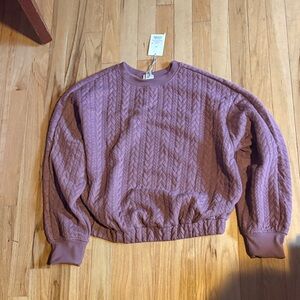 A New Day Quilted Mauve Sweatshirt
